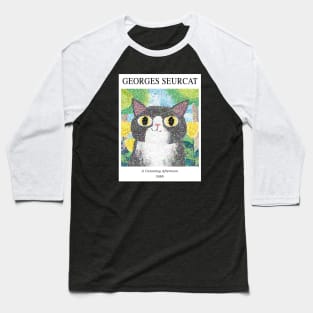 Georges Seurcat Gallery Cat Baseball T-Shirt